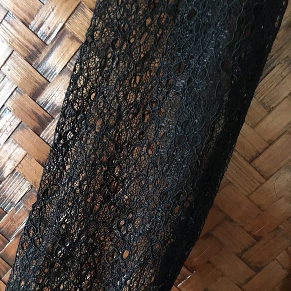 Shabby Chic Gothic Black Crepe and Lace Romper - Picture 9 of 16